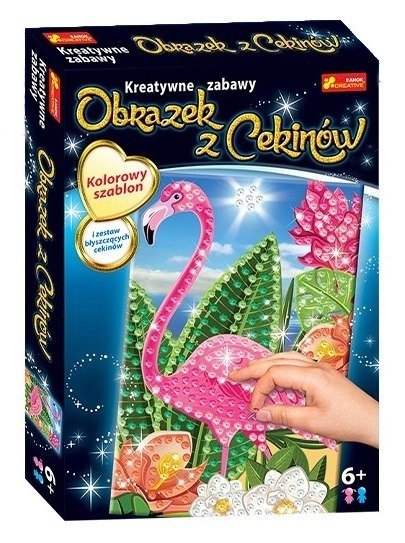 FLAMING OBRAZEK Z CEKINÓW KREATYWNE ZABAWY RANOK FLAMING OBRAZEK Z CEKINÓW KREATYWNE ZABAWY RANOK