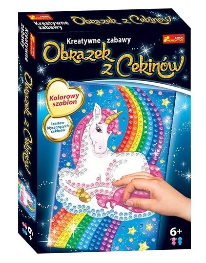 JEDNOROŻEC OBRAZEK Z CEKINÓW KREATYWNE ZABAWY RANOK JEDNOROŻEC OBRAZEK Z CEKINÓW KREATYWNE ZABAWY RANOK