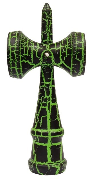 KENDAMA DREWNIANA JAPOŃSKA GRA ZRĘCZNOŚCIOWA CZARNO ZIELONA KENDAMA DREWNIANA JAPOŃSKA GRA ZRĘCZNOŚCIOWA CZARNO ZIELONA