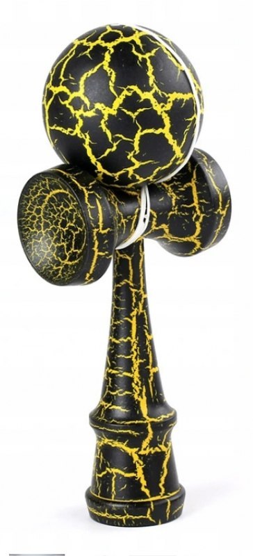 KENDAMA DREWNIANA JAPOŃSKA GRA ZRĘCZNOŚCIOWA CZARNO ŻÓŁTA KENDAMA DREWNIANA JAPOŃSKA GRA ZRĘCZNOŚCIOWA CZARNO ŻÓŁTA