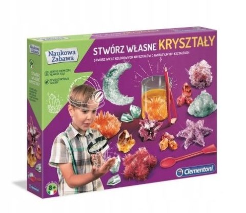 STWÓRZ WŁASNE KRYSZTAŁY NAUKOWA ZABAWA CLEMENTONI STWÓRZ WŁASNE KRYSZTAŁY NAUKOWA ZABAWA CLEMENTONI