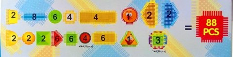 WAFLOWE KLOCKI KONSTRUKCYJNE AZ 88 SZT WAFLOWE KLOCKI KONSTRUKCYJNE AZ 88 SZT