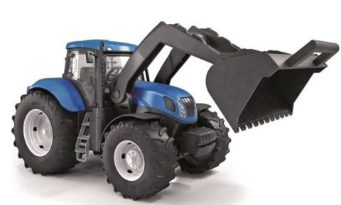 DUŻY TRAKTOR NEW HOLLAND Z ŁYŻKĄ OTWIERANE DRZWI 1:16 DUŻY TRAKTOR NEW HOLLAND Z ŁYŻKĄ OTWIERANE DRZWI 1:16