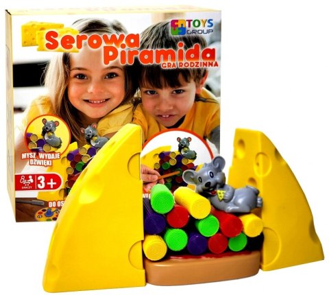Gra rodzinna serowa piramida myszka z odgłosami Gra rodzinna serowa piramida myszka z odgłosami
