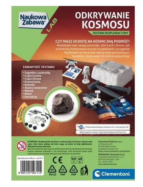Odkrywanie kosmosu Naukowa Zabawa Clementoni Odkrywanie kosmosu Naukowa Zabawa Clementoni