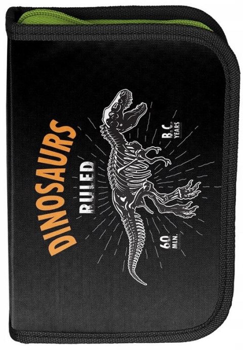 Piórnik dwuklapkowy Dinozaur klasy 1-6 PASO Piórnik dwuklapkowy Dinozaur klasy 1-6 PASO