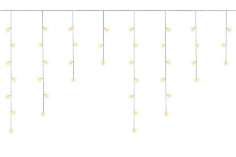 Lampki choinkowe - sople 300 LED ciepły biały 31V