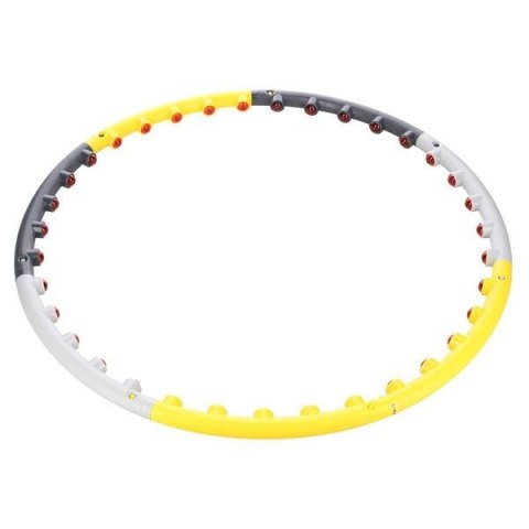 HHP005 GREY-YELLOW HULA HOP MASUJĄCY Z MAGNESAMI 85CM HMS HHP005 GREY-YELLOW HULA HOP MASUJĄCY Z MAGNESAMI 85CM HMS