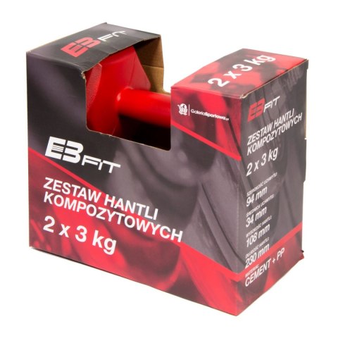 ZESTAW HANTLI KOMPOZYTOWYCH 2X3 KG EB FIT ZESTAW HANTLI KOMPOZYTOWYCH 2X3 KG EB FIT