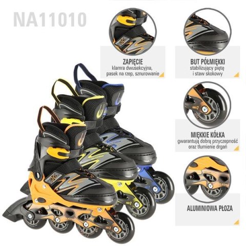 NA11010 CZARNO-POMARAŃCZOWY ROZM. M (35-38) ŁYŻWOROLKI NILS EXTREME NA11010 CZARNO-POMARAŃCZOWY ROZM. M (35-38) ŁYŻWOROLKI NILS EXTREME