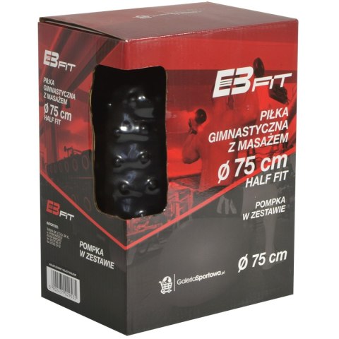 PIŁKA GIMNASTYCZNA Z MASAŻEREM HALF FIT 75 CM EB FIT PIŁKA GIMNASTYCZNA Z MASAŻEREM HALF FIT 75 CM EB FIT