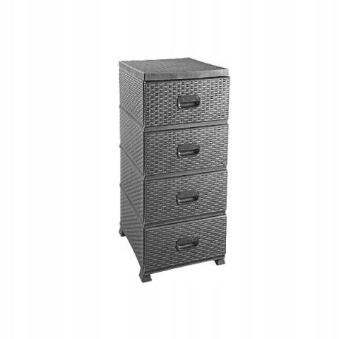 Komoda RATTAN 38x45x90 szara Komoda RATTAN 38x45x90 szara