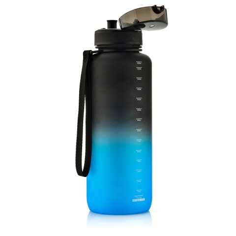 Bidon sportowy Meteor 1500 ml czarny/niebieski Bidon sportowy Meteor 1500 ml czarny/niebieski