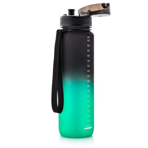 Bidon sportowy Meteor 1000 ml czarny/zielony Bidon sportowy Meteor 1000 ml czarny/zielony