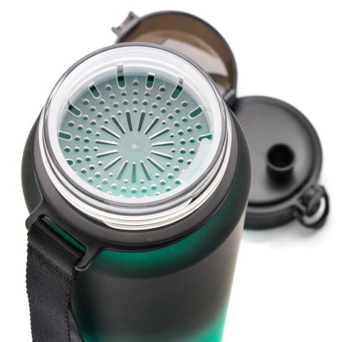 Bidon sportowy Meteor 1000 ml czarny/zielony Bidon sportowy Meteor 1000 ml czarny/zielony