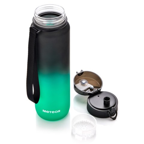Bidon sportowy Meteor 1000 ml czarny/zielony Bidon sportowy Meteor 1000 ml czarny/zielony