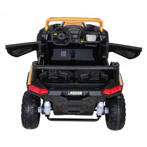 Auto Na Akumulator Buggy ATV Racing Złoty Napęd 4x4 Pilot MP3 LED EVA
