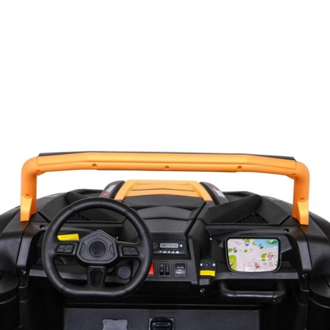 Auto Na Akumulator Buggy ATV Racing Złoty Napęd 4x4 Pilot MP3 LED EVA