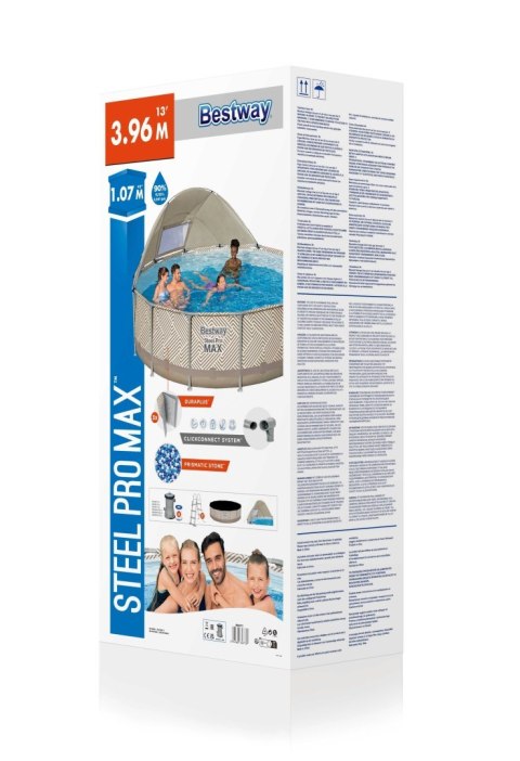 Basen Stelażowy 13FT 396x107 cm SteelPRO BESTWAY Basen Stelażowy 13FT 396x107 cm SteelPRO BESTWAY