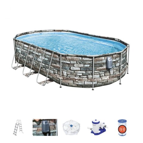 Basen Stelażowy 610 cm x 366 cm x 122 cm, Power Steel Swim Basen Stelażowy 610 cm x 366 cm x 122 cm, Power Steel Swim