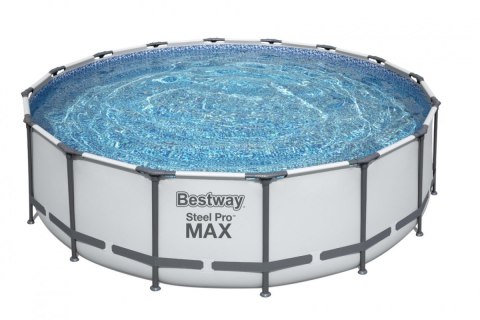 Basen stelażowy Steel Pro MAX 488x122 Szary 16FT BESTWAY 5w1 + Drabinka + Pokrywa Basen stelażowy Steel Pro MAX 488x122 Szary 16FT BESTWAY 5w1 + Drabinka + Pokrywa