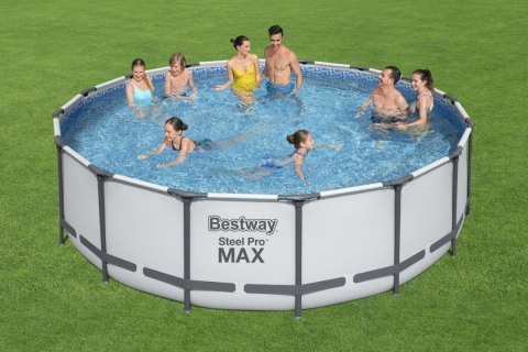 Basen stelażowy Steel Pro MAX 488x122 Szary 16FT BESTWAY 5w1 + Drabinka + Pokrywa Basen stelażowy Steel Pro MAX 488x122 Szary 16FT BESTWAY 5w1 + Drabinka + Pokrywa