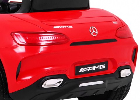 Auto Na Akumulator Mercedes Benz GT Czerwony + Pilot Wolny Start MP3 LED