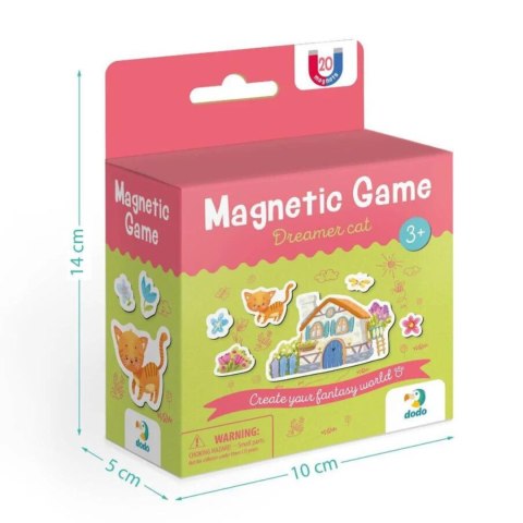 GRA MAGNETYCZNA "KOTEK MARZYCIEL" 20 ELEMENTÓW KOLOROWYCH MAGNESÓW ZESTAW GRA MAGNETYCZNA "KOTEK MARZYCIEL" 20 ELEMENTÓW KOLOROWYCH MAGNESÓW ZESTAW