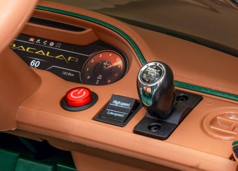 Autko Bentley Bacalar na akumulator dla dzieci Zielony + Pilot + EVA + Wolny Start + Audio LED Autko Bentley Bacalar na akumulator dla dzieci Zielony + Pilot + EVA + Wolny Start + Audio LED