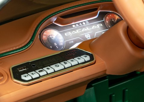 Autko Bentley Bacalar na akumulator dla dzieci Zielony + Pilot + EVA + Wolny Start + Audio LED Autko Bentley Bacalar na akumulator dla dzieci Zielony + Pilot + EVA + Wolny Start + Audio LED
