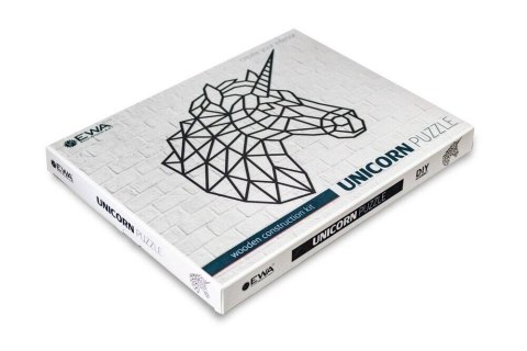 EWA Drewniane Puzzle 3D - Dekoracja Jednorożec EWA Drewniane Puzzle 3D - Dekoracja Jednorożec