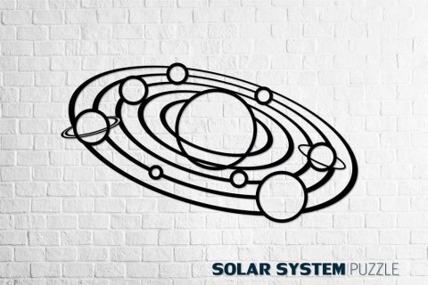 EWA Drewniane Puzzle 3D - Dekoracja System Solarny EWA Drewniane Puzzle 3D - Dekoracja System Solarny
