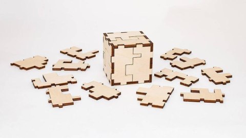 EWA Drewniane Puzzle 3D - Kostka EWA Drewniane Puzzle 3D - Kostka