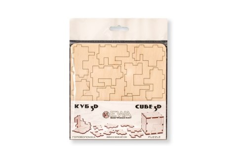 EWA Drewniane Puzzle 3D - Kostka EWA Drewniane Puzzle 3D - Kostka