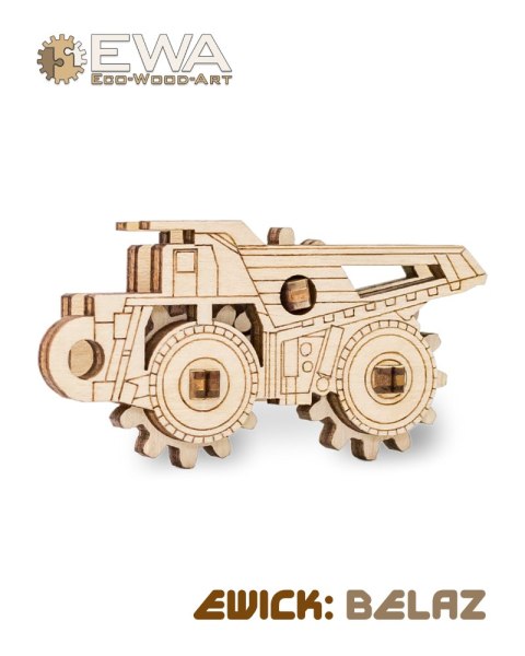 EWA Drewniane Puzzle 3D - Mały Belaz EWA Drewniane Puzzle 3D - Mały Belaz