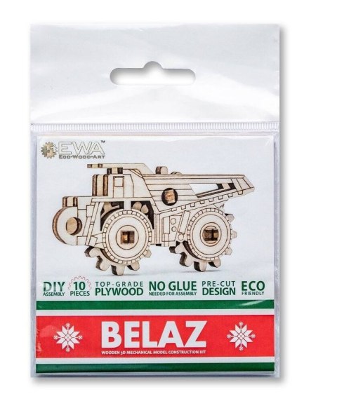 EWA Drewniane Puzzle 3D - Mały Belaz EWA Drewniane Puzzle 3D - Mały Belaz
