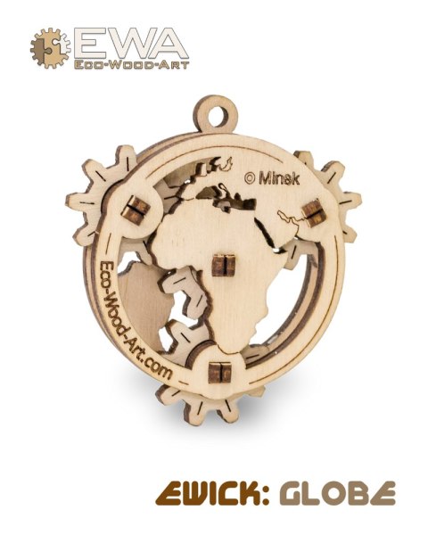 EWA Drewniane Puzzle 3D - Mały Globus EWA Drewniane Puzzle 3D - Mały Globus