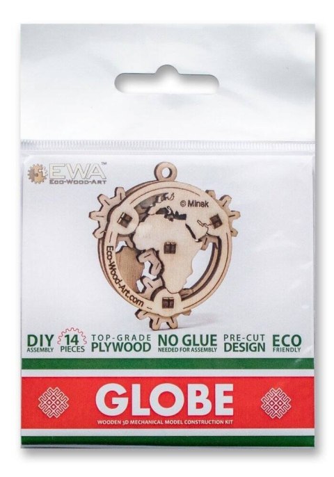 EWA Drewniane Puzzle 3D - Mały Globus EWA Drewniane Puzzle 3D - Mały Globus