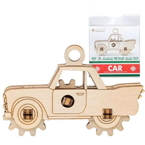 EWA Drewniane Puzzle 3D - Samochodzik EWA Drewniane Puzzle 3D - Samochodzik
