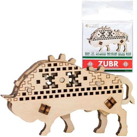 EWA Drewniane Puzzle 3D - Żubr EWA Drewniane Puzzle 3D - Żubr