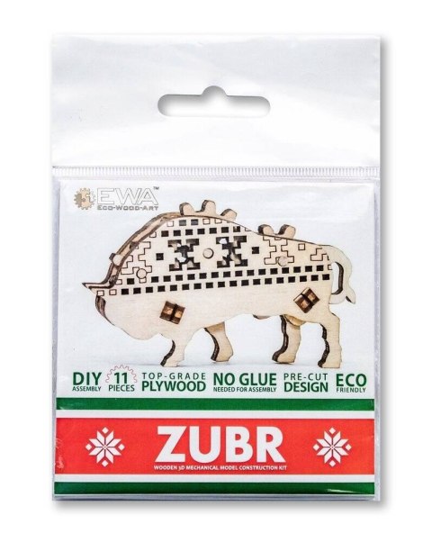 EWA Drewniane Puzzle 3D - Żubr EWA Drewniane Puzzle 3D - Żubr