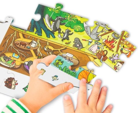ROBOTIME Drewniane Puzzle + Gra Edukacyjna 48 el. ROBOTIME Drewniane Puzzle + Gra Edukacyjna 48 el.