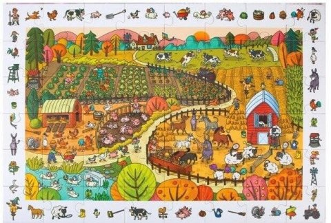 ROBOTIME Drewniane Puzzle + Gra Edukacyjna 48 el. ROBOTIME Drewniane Puzzle + Gra Edukacyjna 48 el.
