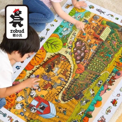 ROBOTIME Drewniane Puzzle + Gra Edukacyjna 48 el. ROBOTIME Drewniane Puzzle + Gra Edukacyjna 48 el.