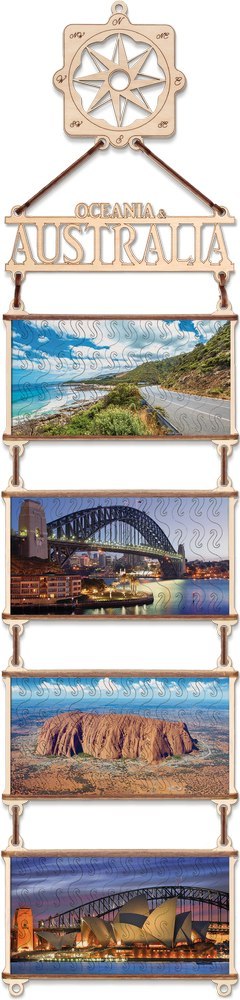 EWA Drewniane Dwustronne Puzzle - Australia i Oceania EWA Drewniane Dwustronne Puzzle - Australia i Oceania
