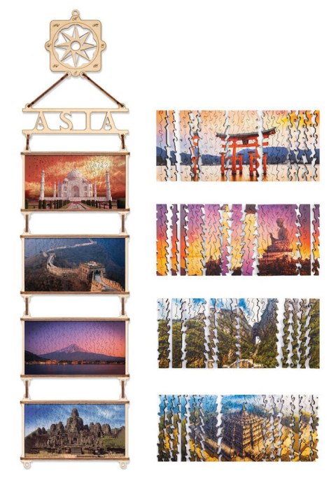 EWA Drewniane Dwustronne Puzzle - Azja EWA Drewniane Dwustronne Puzzle - Azja