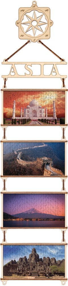 EWA Drewniane Dwustronne Puzzle - Azja EWA Drewniane Dwustronne Puzzle - Azja