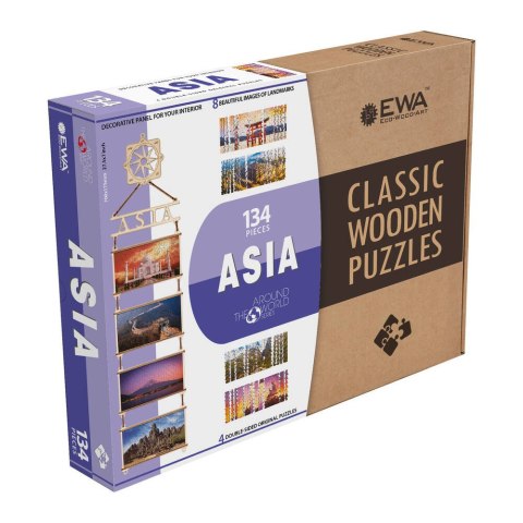 EWA Drewniane Dwustronne Puzzle - Azja EWA Drewniane Dwustronne Puzzle - Azja