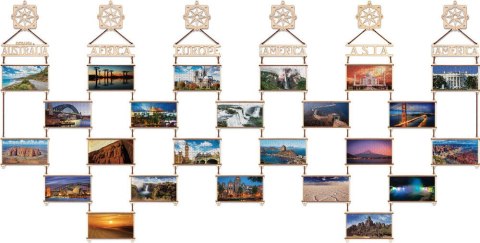 EWA Drewniane Dwustronne Puzzle - Azja EWA Drewniane Dwustronne Puzzle - Azja