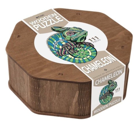 EWA Drewniane Puzzle 2D - Układanka Kameleon EWA Drewniane Puzzle 2D - Układanka Kameleon